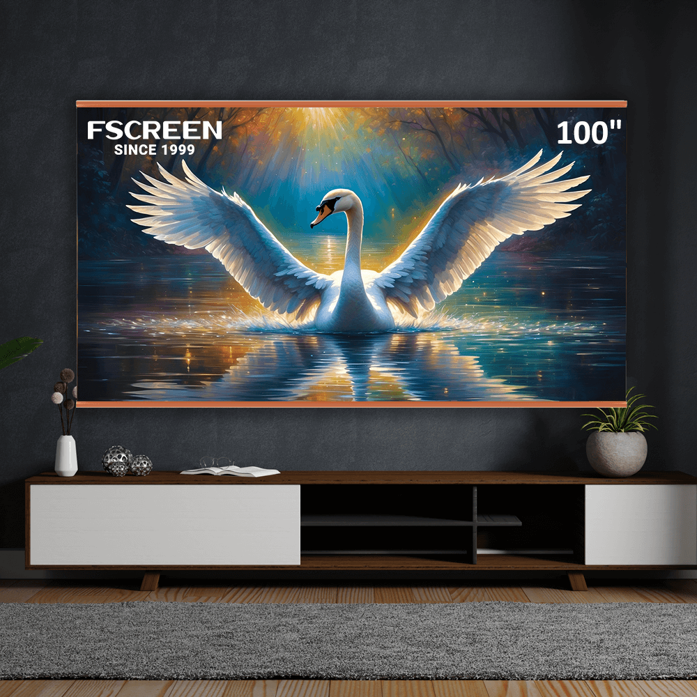 FSCREEN ZigZag Series Fresnel ALR Scroll Schermo di proiezione portatile -100 pollici