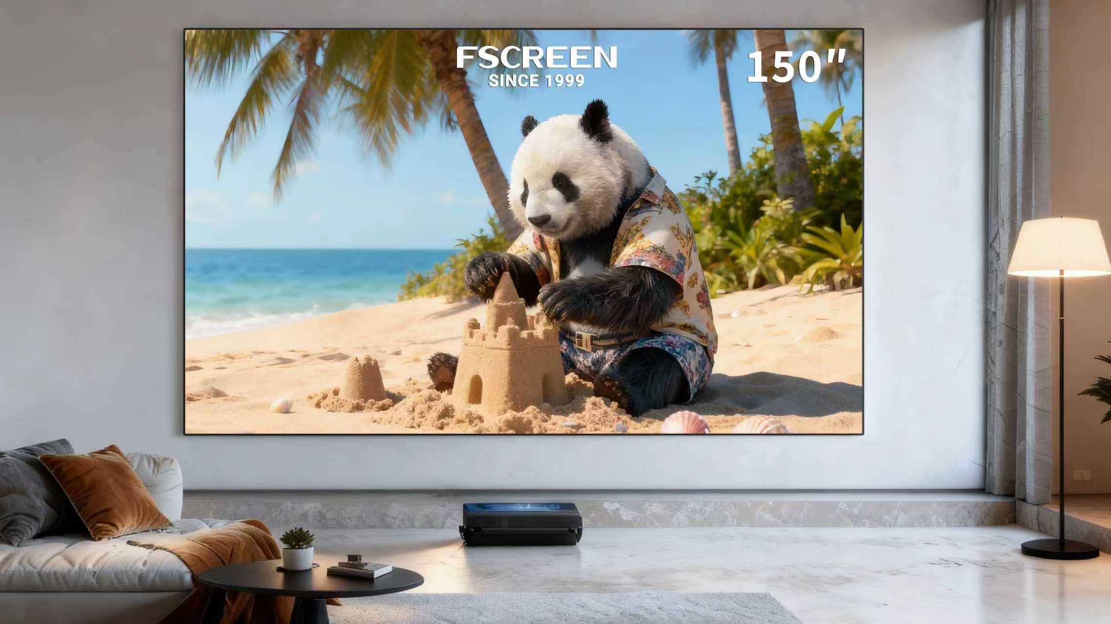 FSCREEN 150 インチ フレネル投影スクリーン: レーザー TV 用の究極の ALR スクリーン