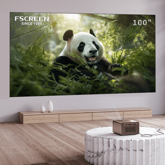 FSCREEN Iris Pro Series Fresnel ALR Tri-Chroma-Projektionswand mit festem Rahmen – 100 Zoll