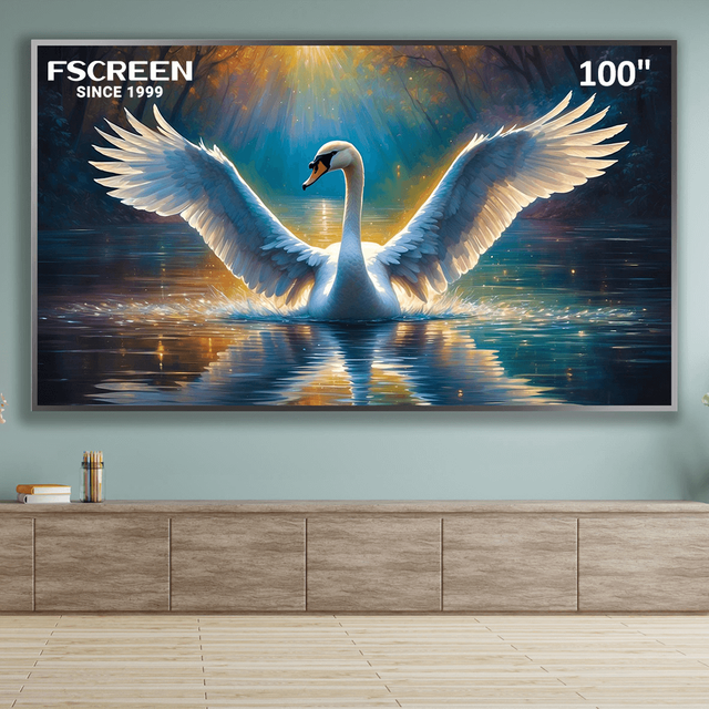 FSCREEN SERIE ZIGZAG FRESNEL ALR Pantalla de proyecci&oacute;n port&aacute;til de marco fijo -100 pulgadas