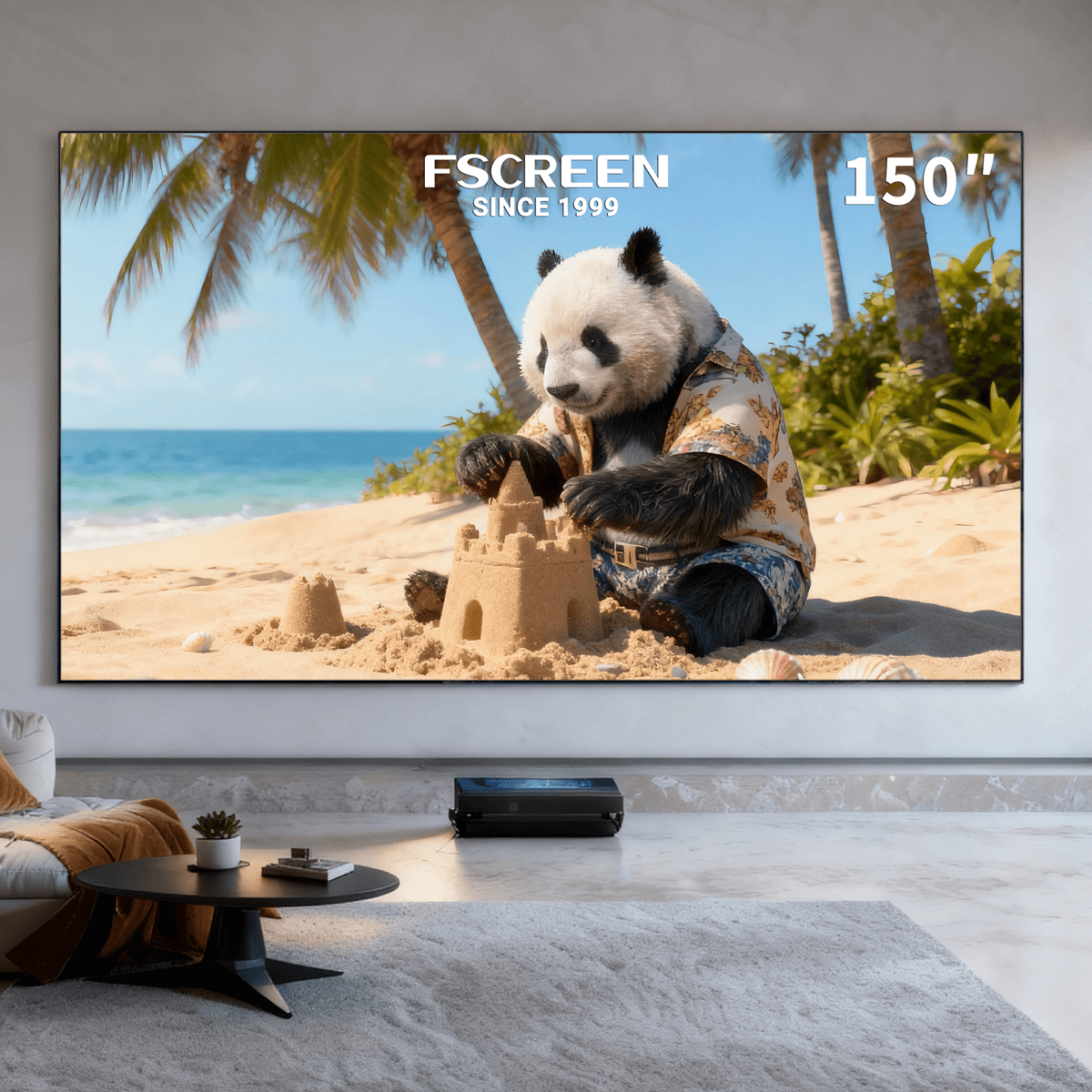 FSCREEN Aura 시리즈 150인치 차세대 프레넬 ALR 접이식 프레임 프로젝션 스크린